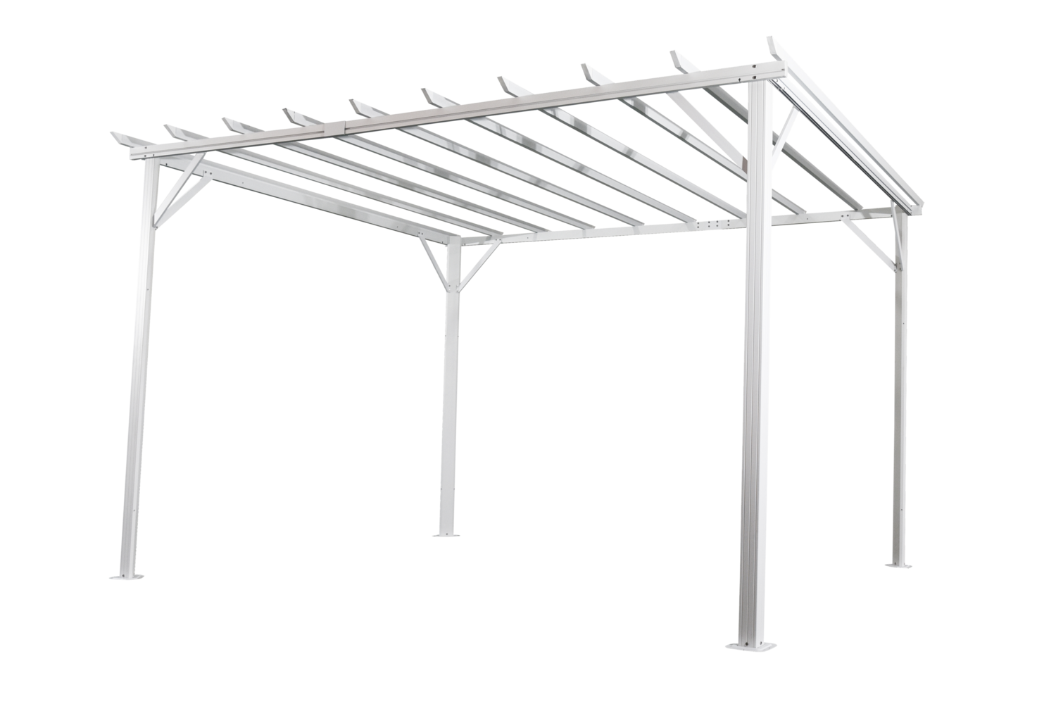 Piode pergola Hvit/Grå