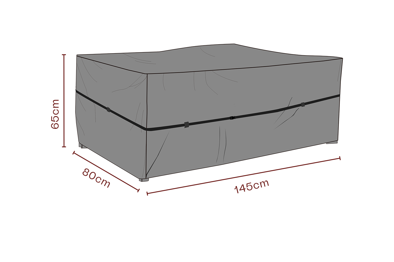 Møbeltrekk sofa Black-Breathable