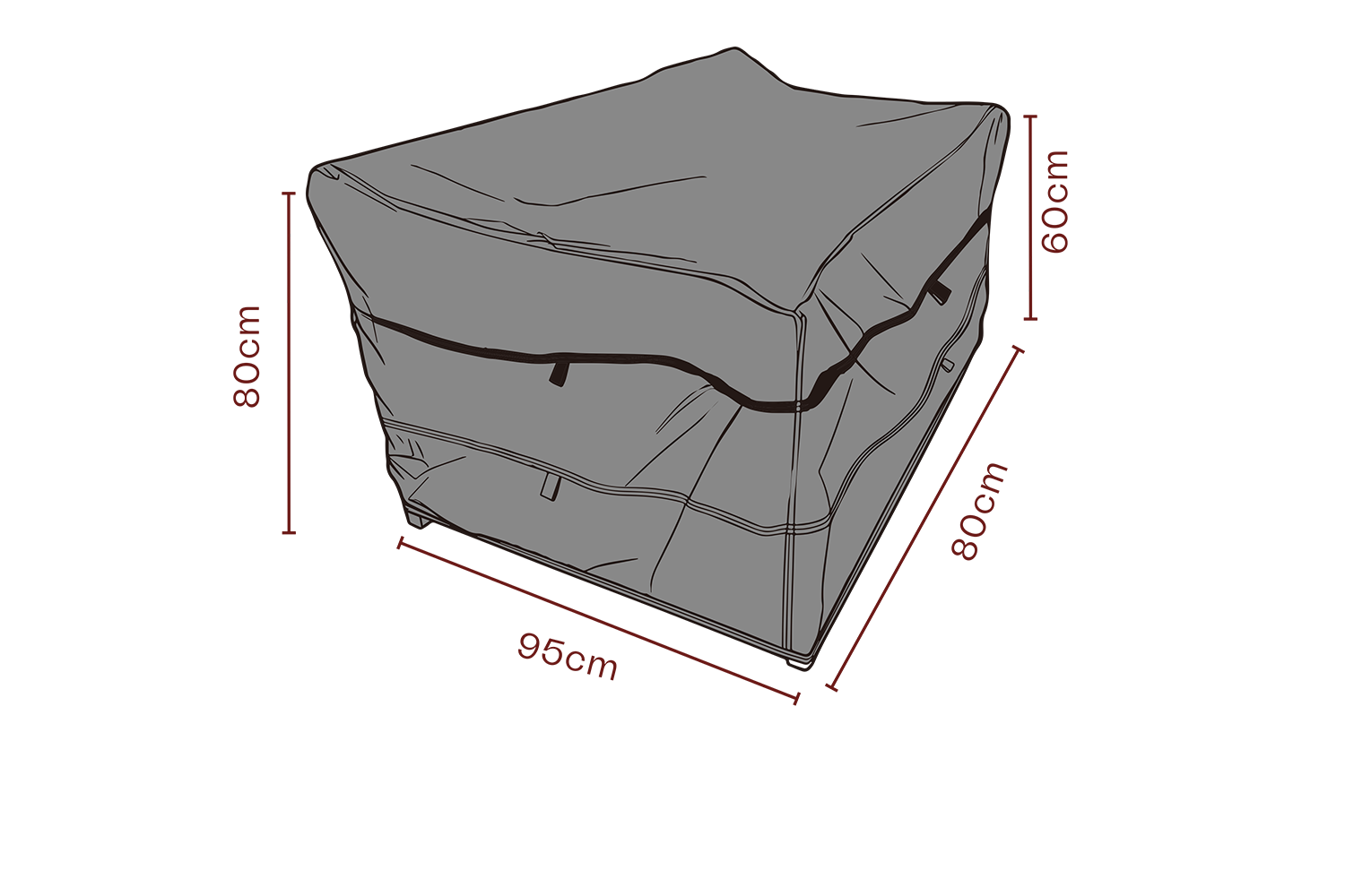 Møbeltrekk lenestol Black-Breathable