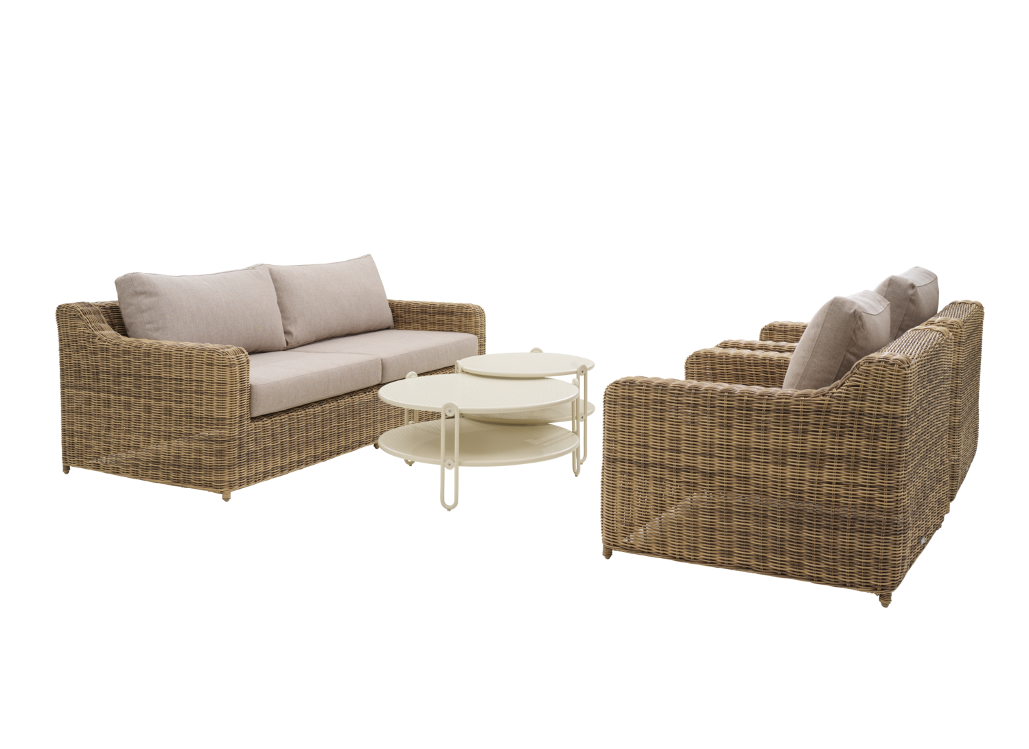 Glendon 2,5-seters sofa Rustic/Beige