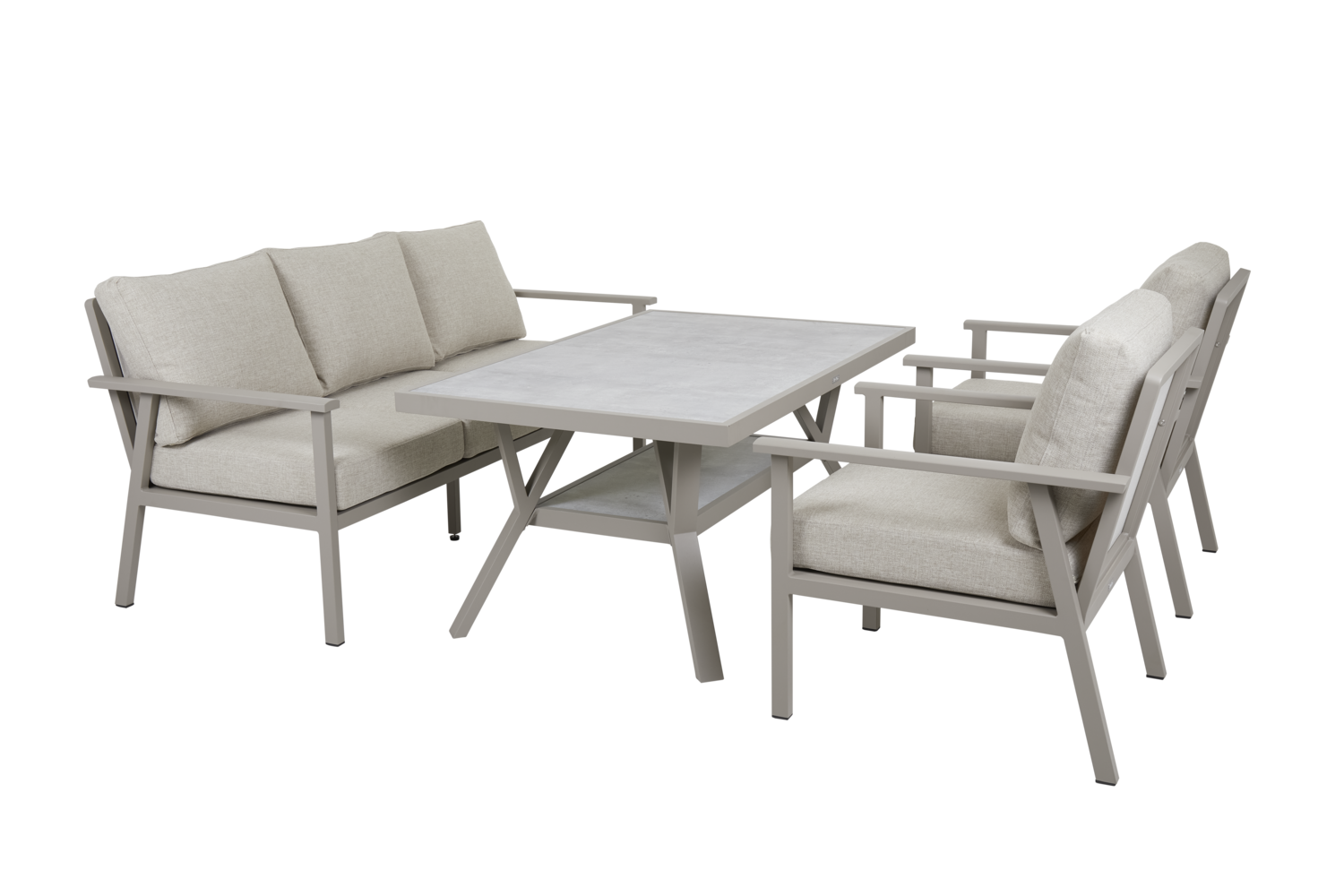 Samvaro High lenestol Khaki/Sand