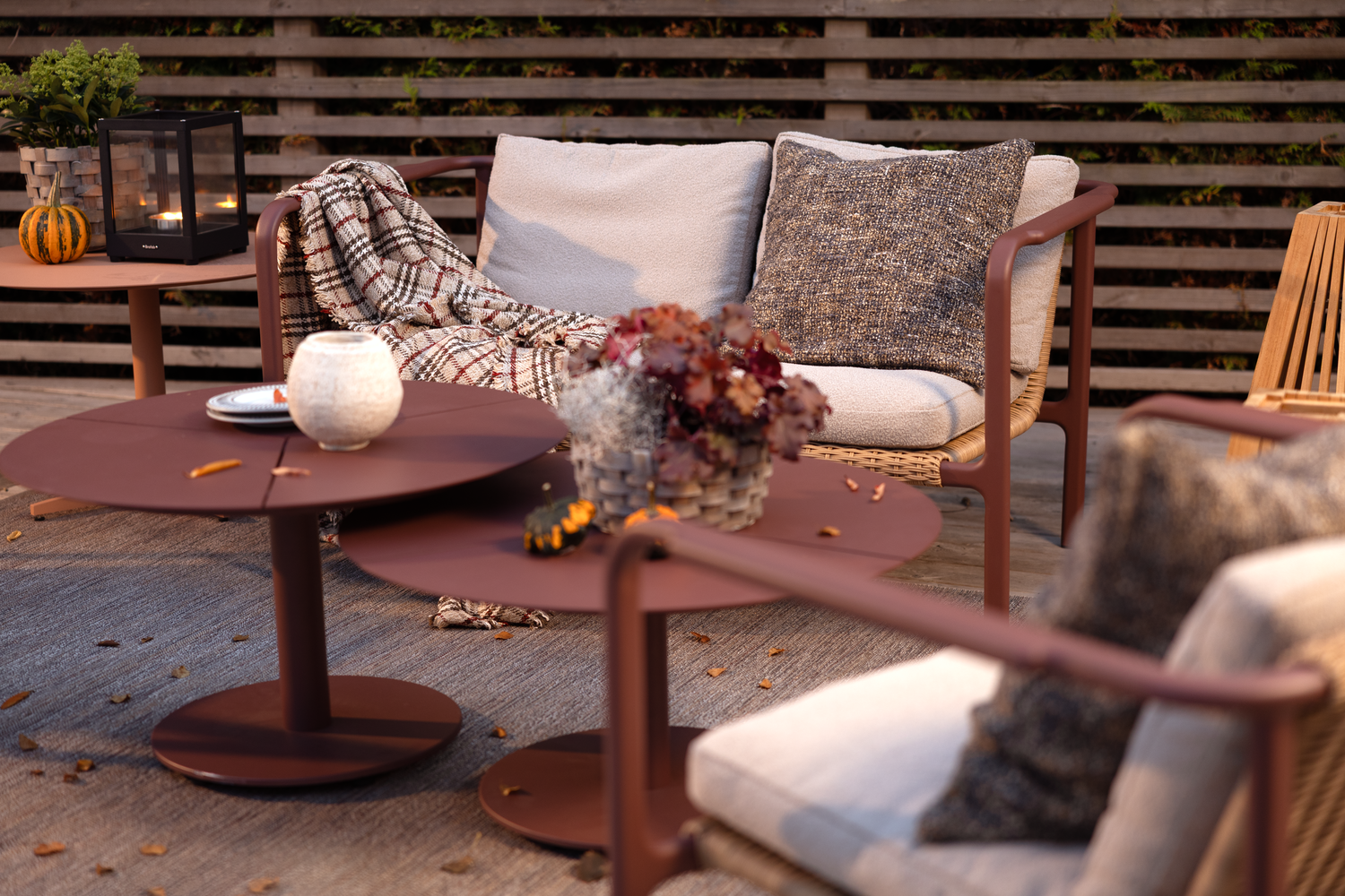 Motty lenestol Zin Red/Teddy Beige