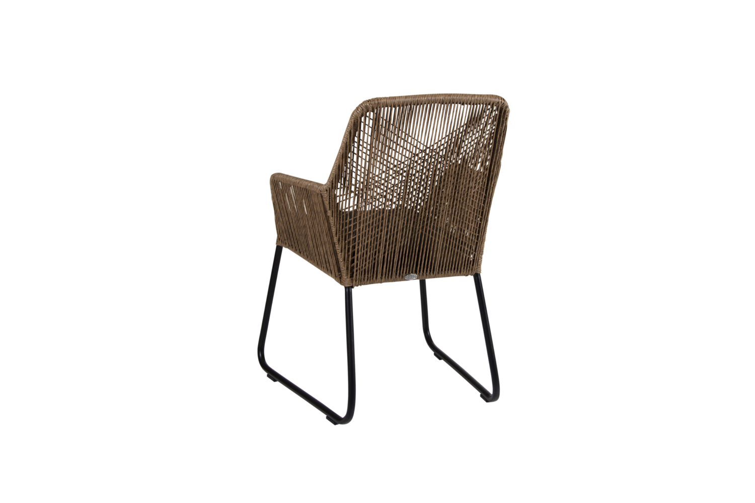 Midway stol med armlener Natur/svart