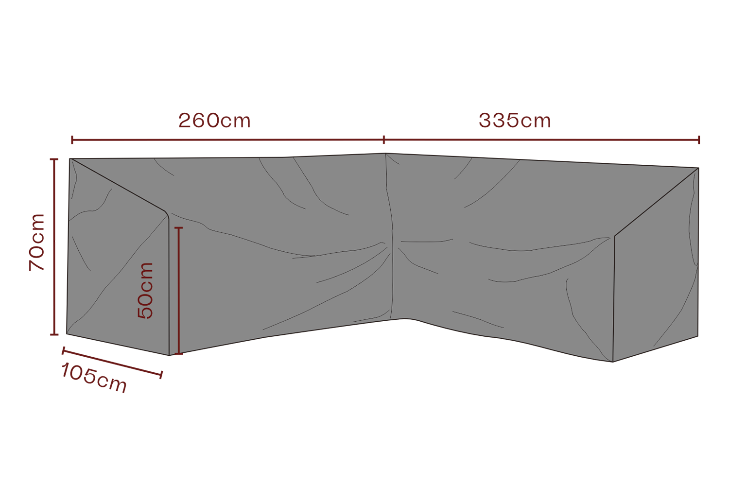 Møbeltrekk hjørnesofa Black-Breathable