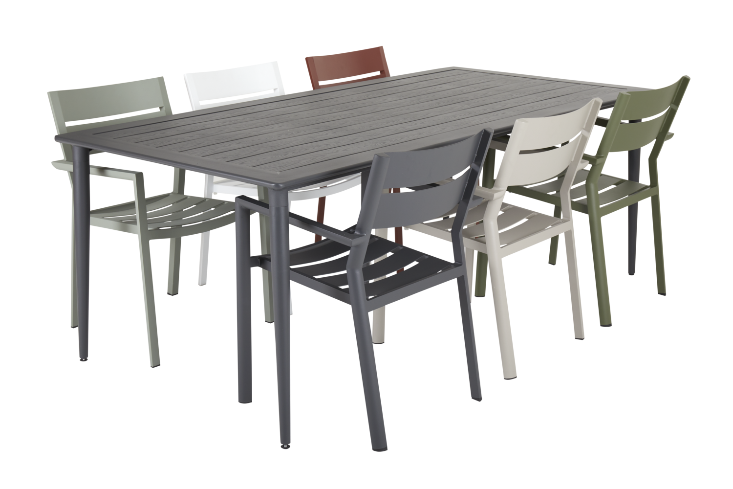 Delia stol med armlener Dusty Green