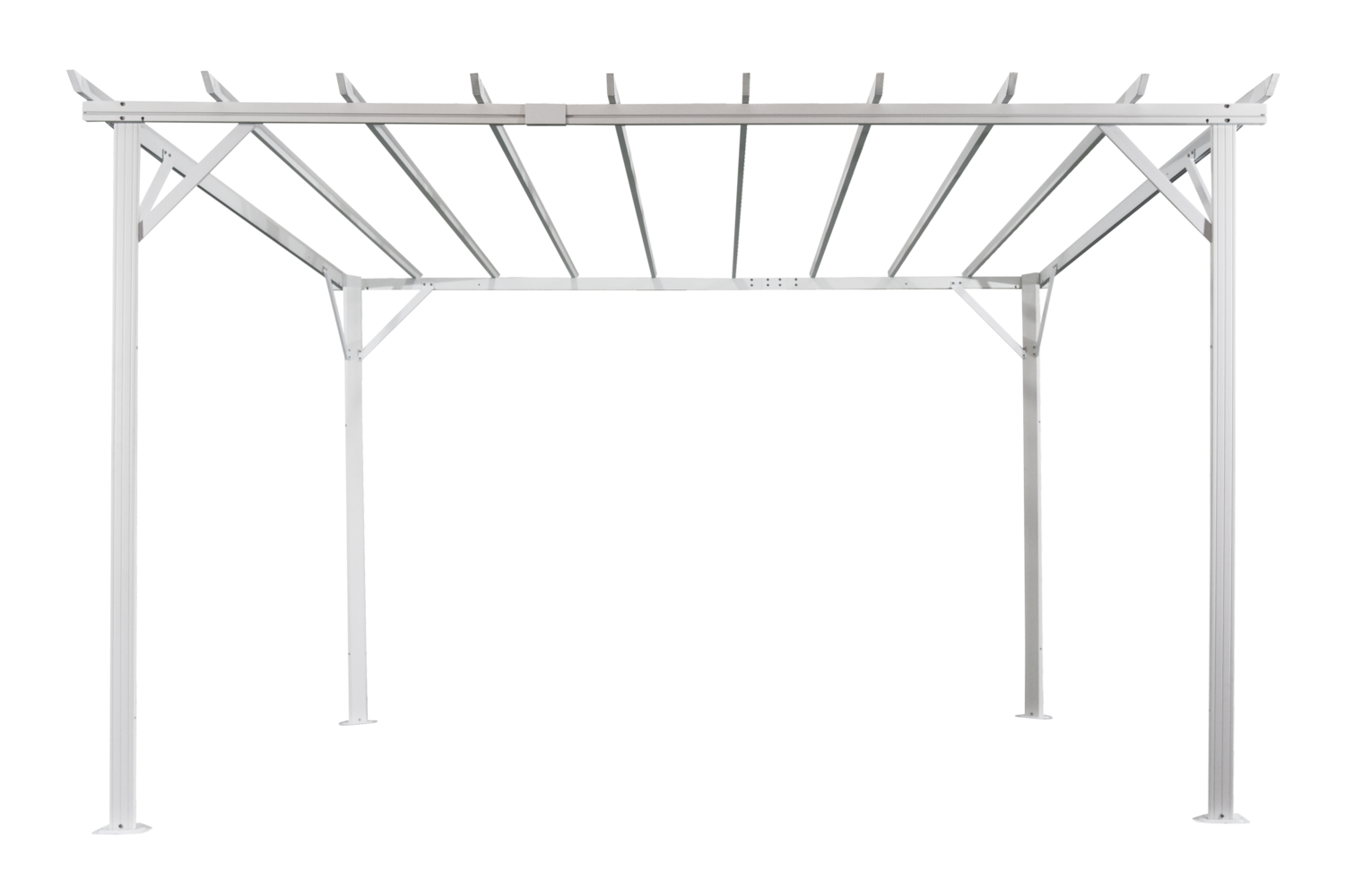 Piode pergola Hvit/Grå
