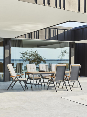 Nox spisebord Anthracite/Teak