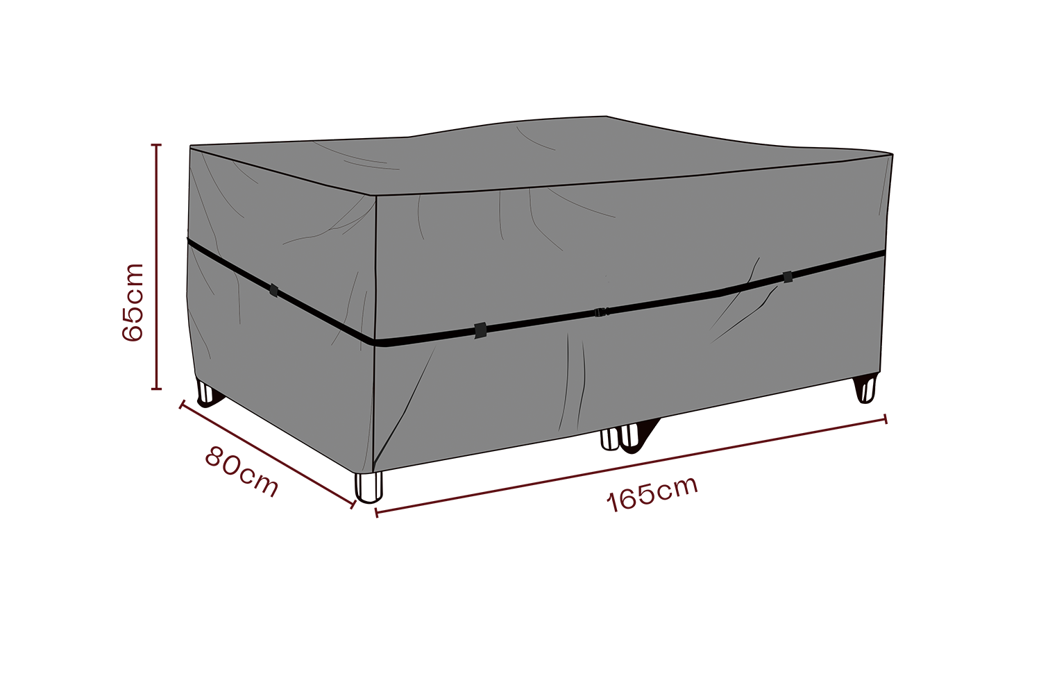 Møbeltrekk sofa Black-Breathable