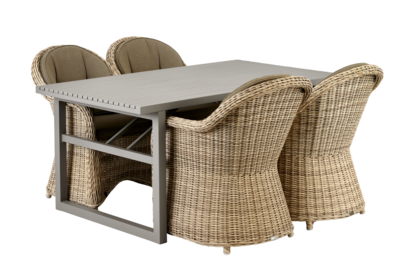 Paulina stol med armlener Beige/beige