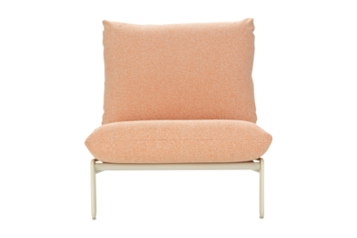 Blixt loungestol Pearl White/Teddy Orange