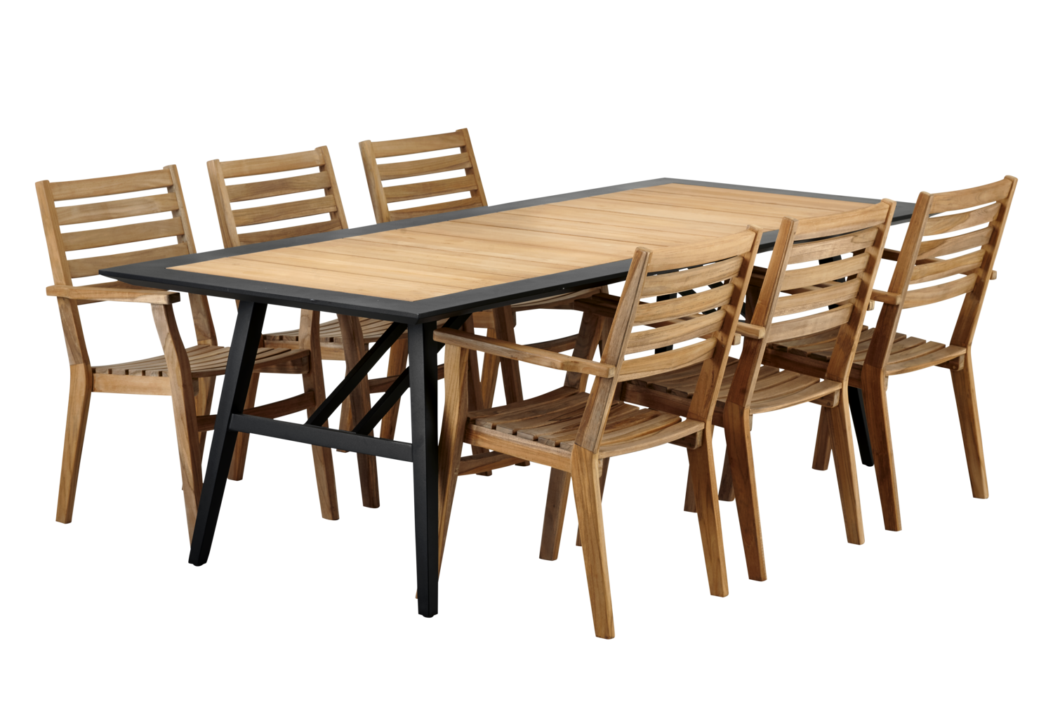 Keros stol med armlener Natur