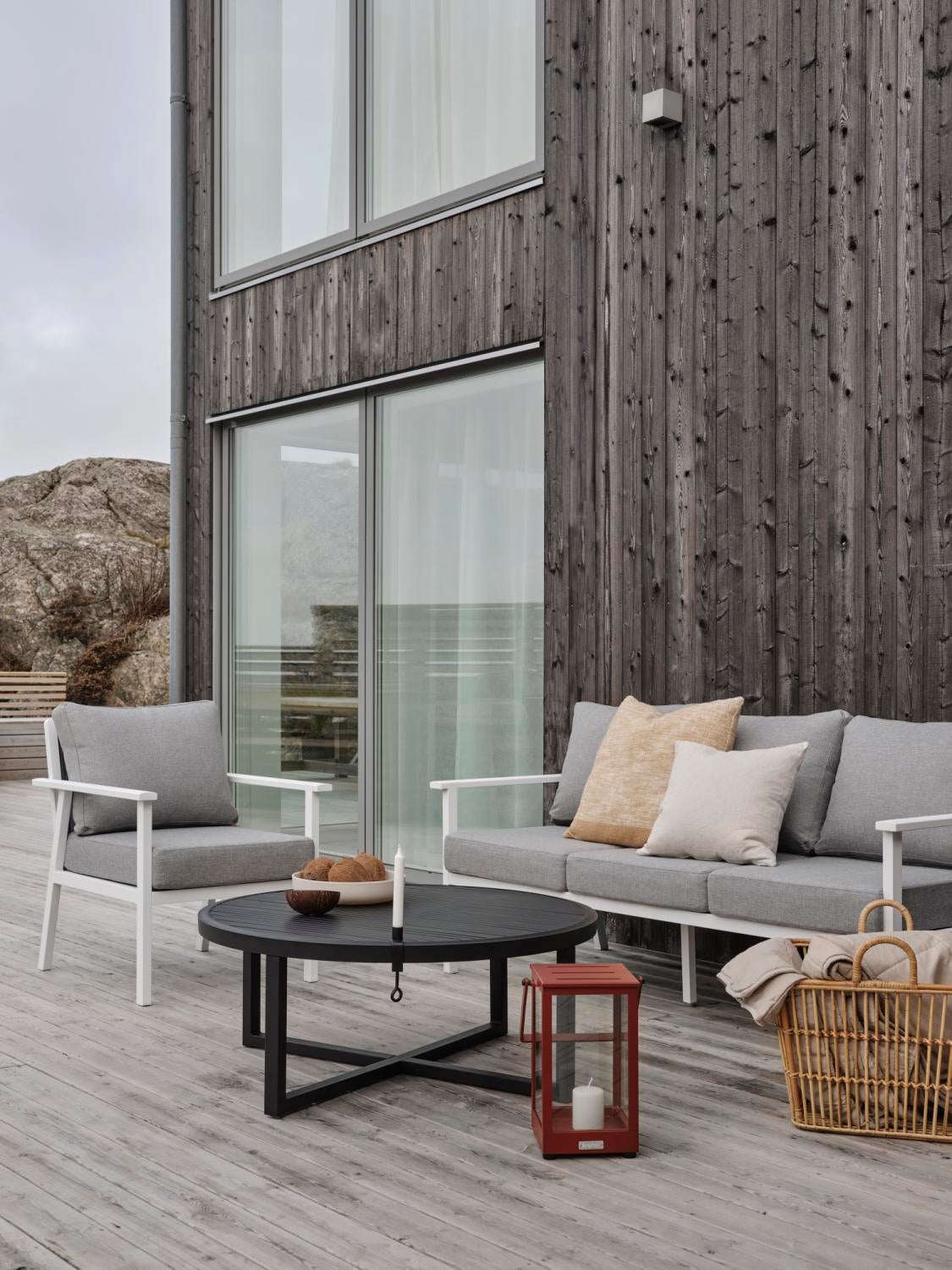 Samvaro High lenestol White/Pearl grey