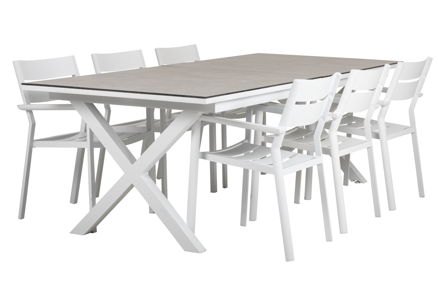 Delia stol med armlener Hvit