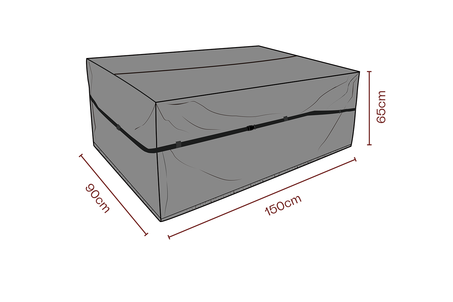 Møbeltrekk sofa Black-Breathable