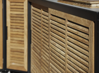 Fornax utekjøkken Svart/teak