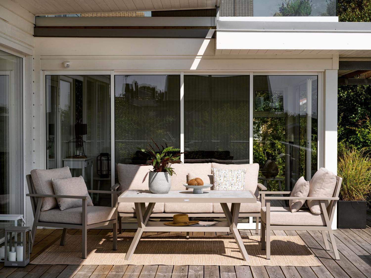 Samvaro High lenestol Khaki/Sand