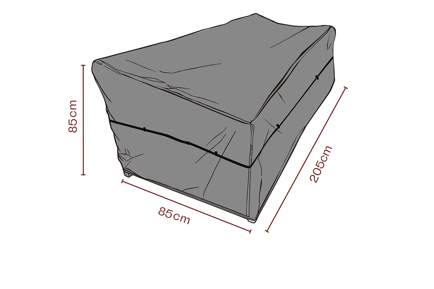 Møbeltrekk sofa Black-Breathable