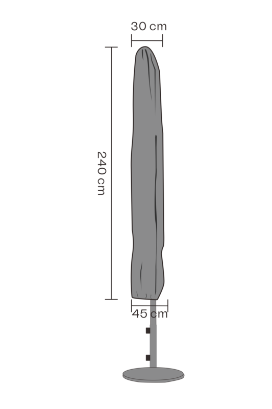 Møbeltrekk parasoll Black-Waterproof