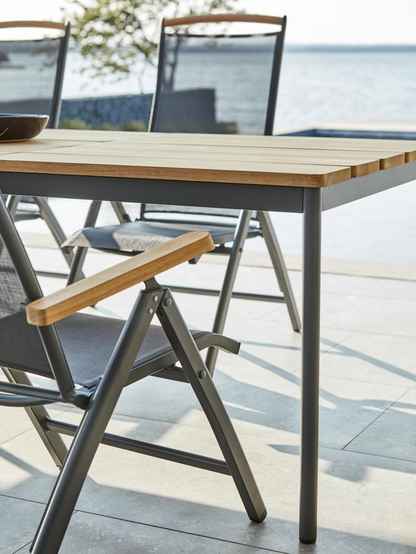Nox spisebord Anthracite/Teak