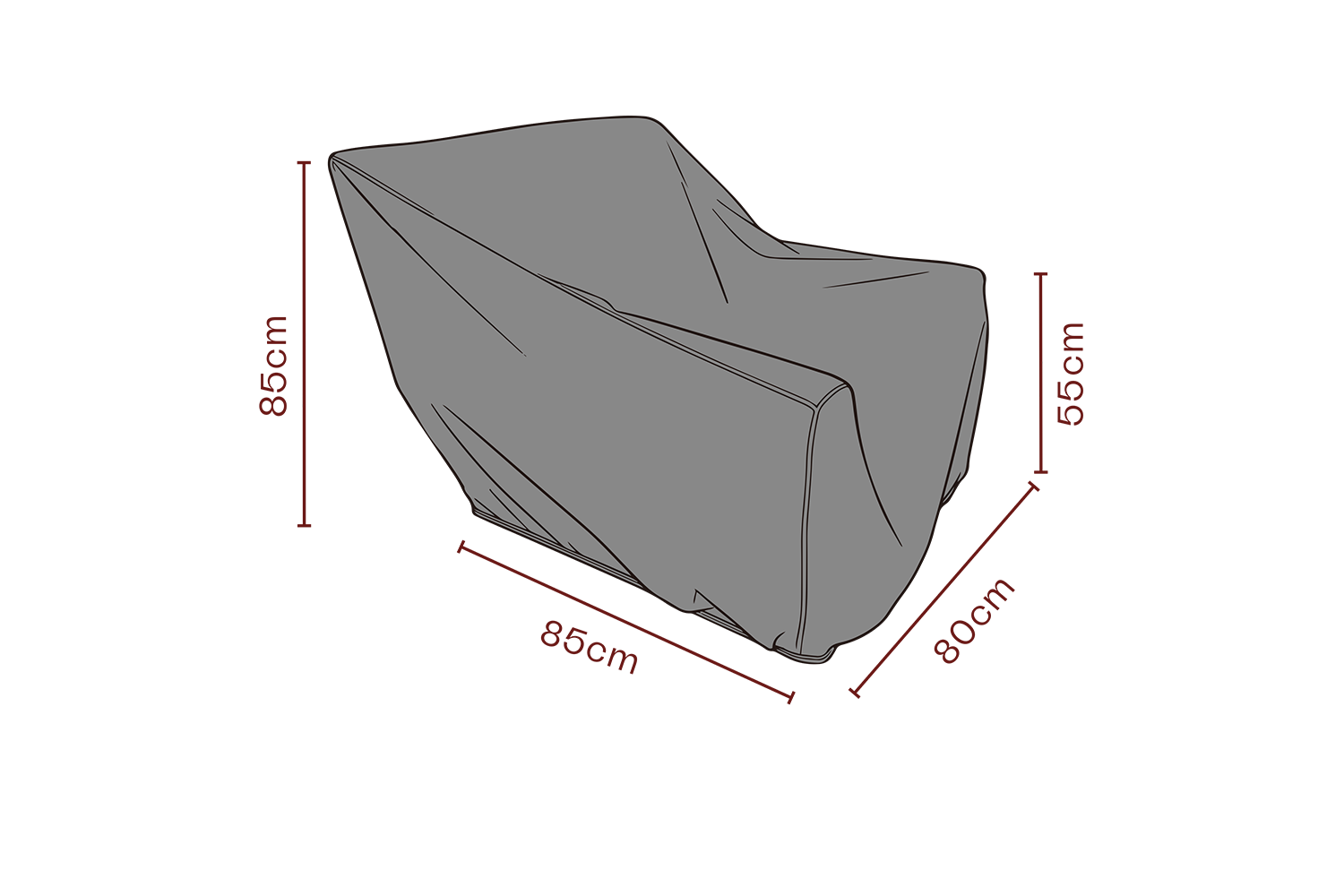 Møbeltrekk lenestol Black-Breathable