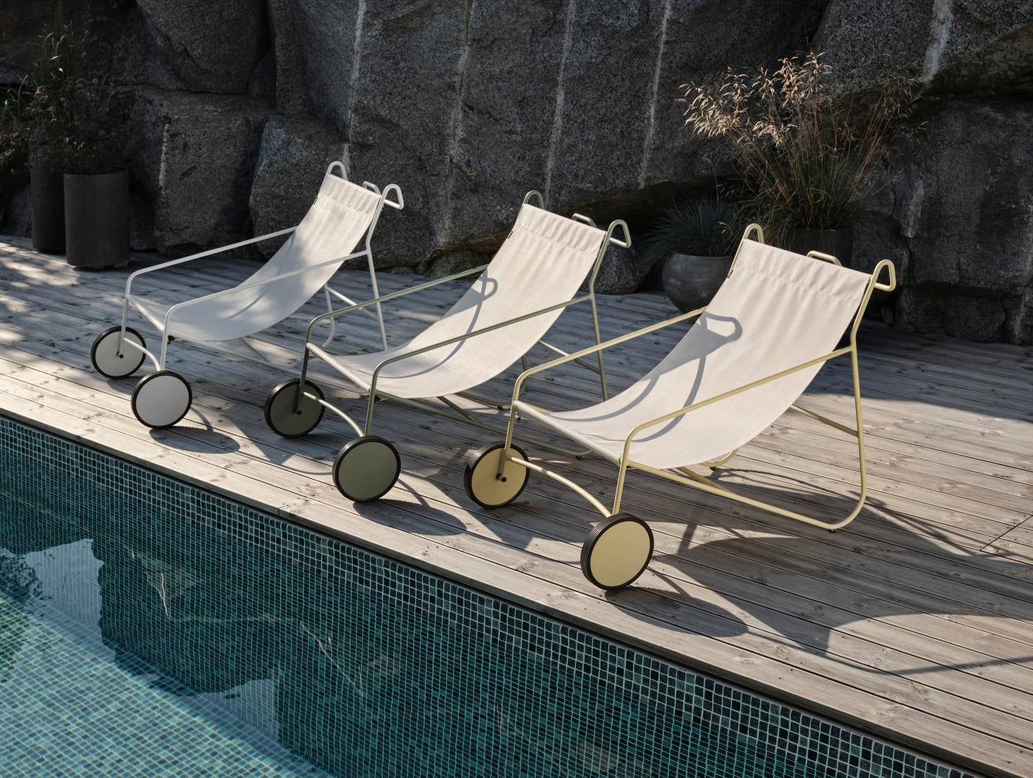 Poul Chair loungestol Lemon/Off-white