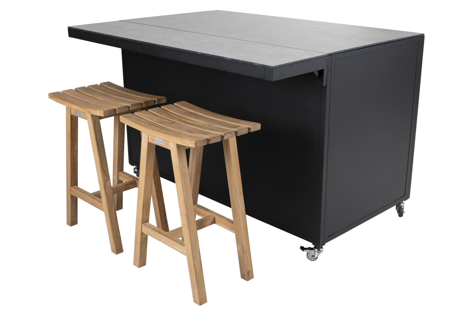 Fornax utekjøkken Svart/teak