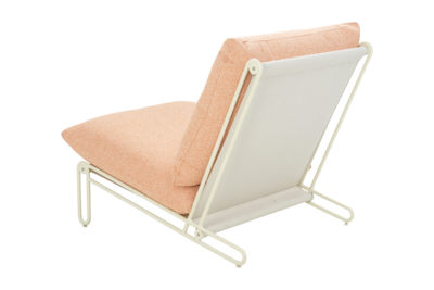 Blixt loungestol Pearl White/Teddy Orange