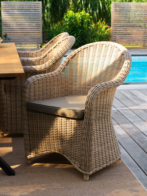 Paulina stol med armlener Beige/beige