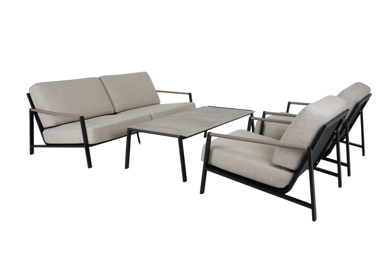 Lyra 2,5-seters sofa Black/Sand