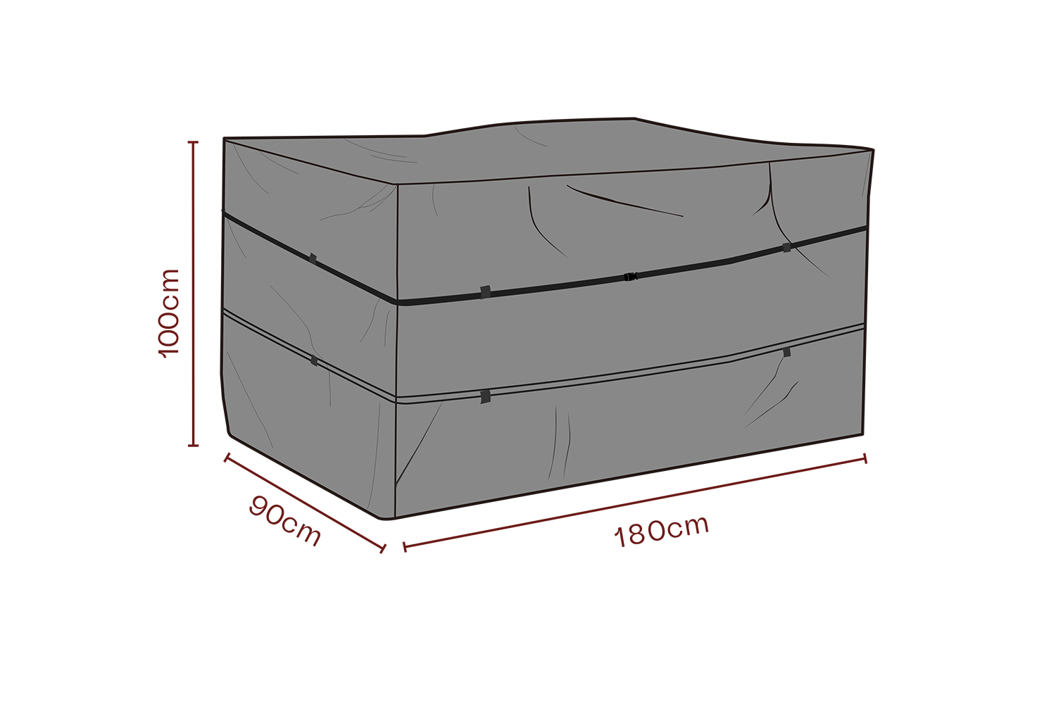 Møbeltrekk dynbox Black-Waterproof