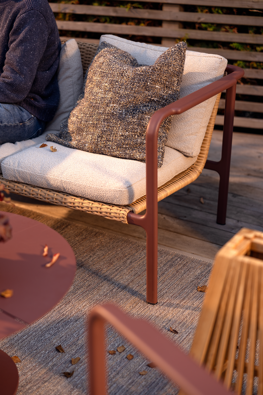 Motty 2-seter sofa Zin Red/Teddy Beige