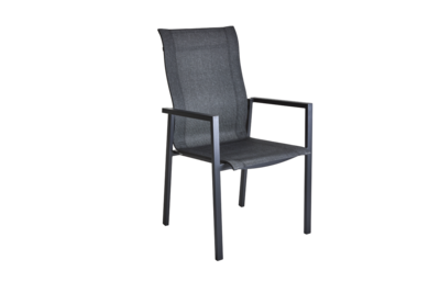 Comfy stol med armlener Svart/svart