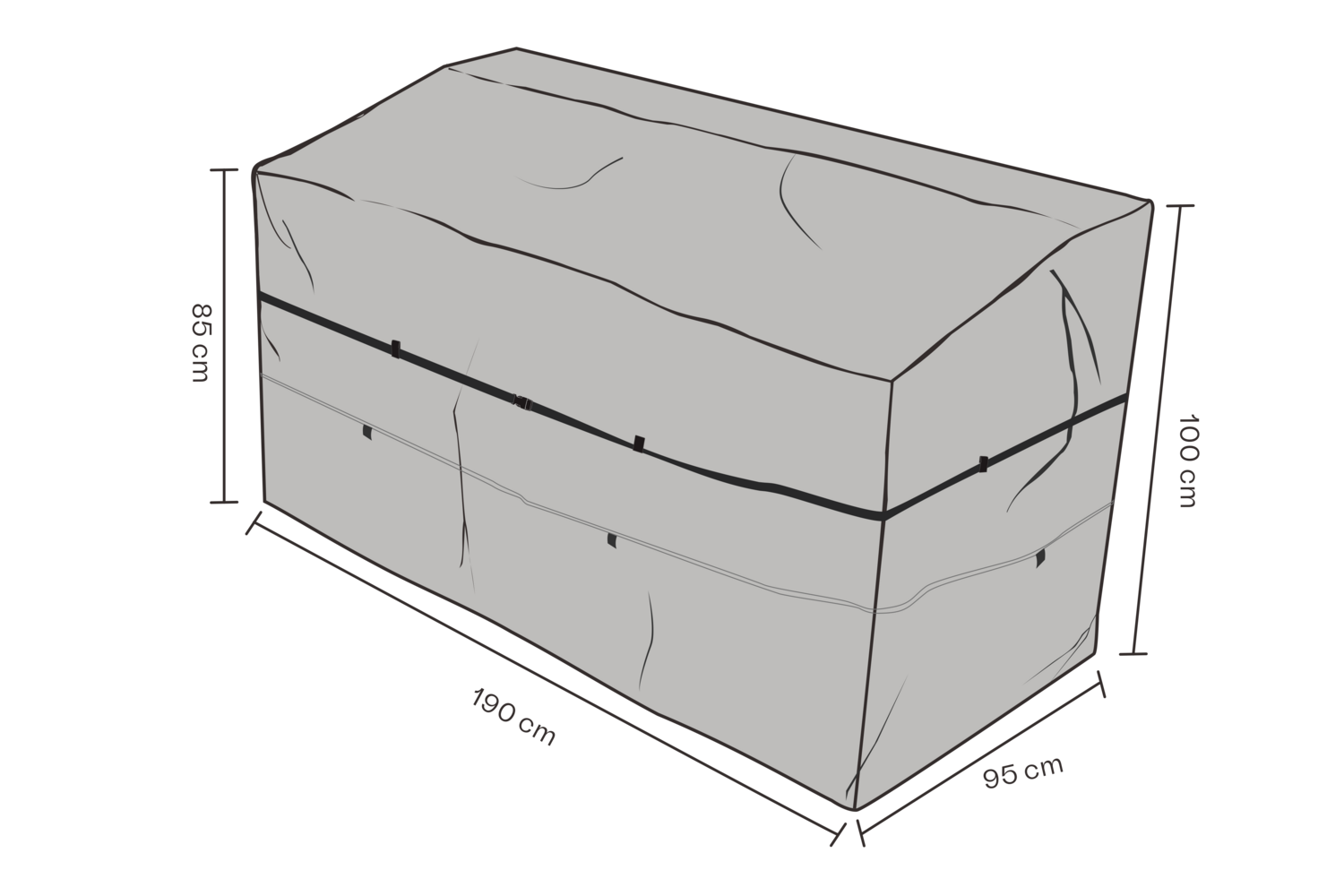 Møbeltrekk reclinersett Black-Waterproof