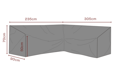 Møbeltrekk hjørnesofa Black-Breathable