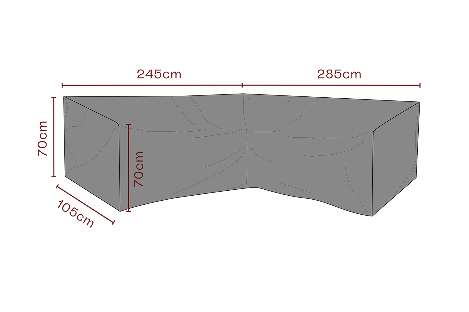 Møbeltrekk hjørnesofa Black-Breathable