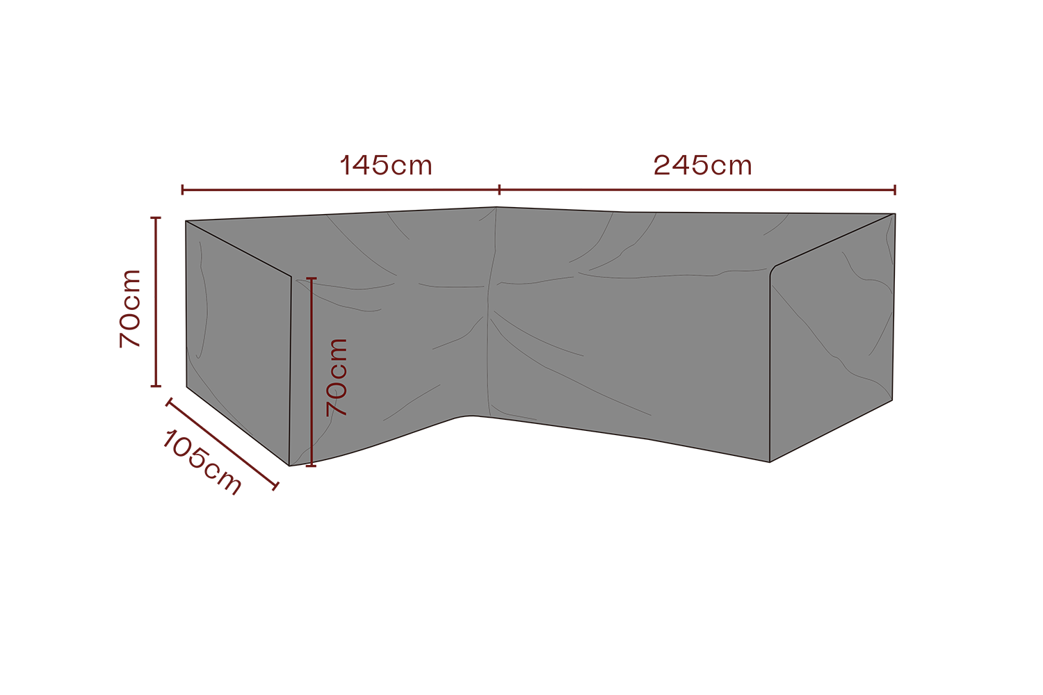 Møbeltrekk hjørnesofa Black-Breathable