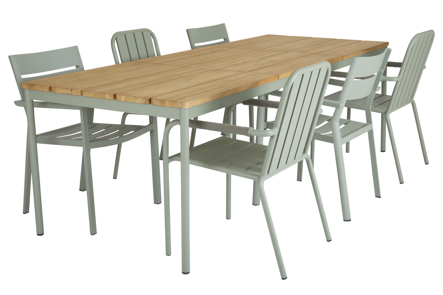 Nox spisebord Dusty Green/teak