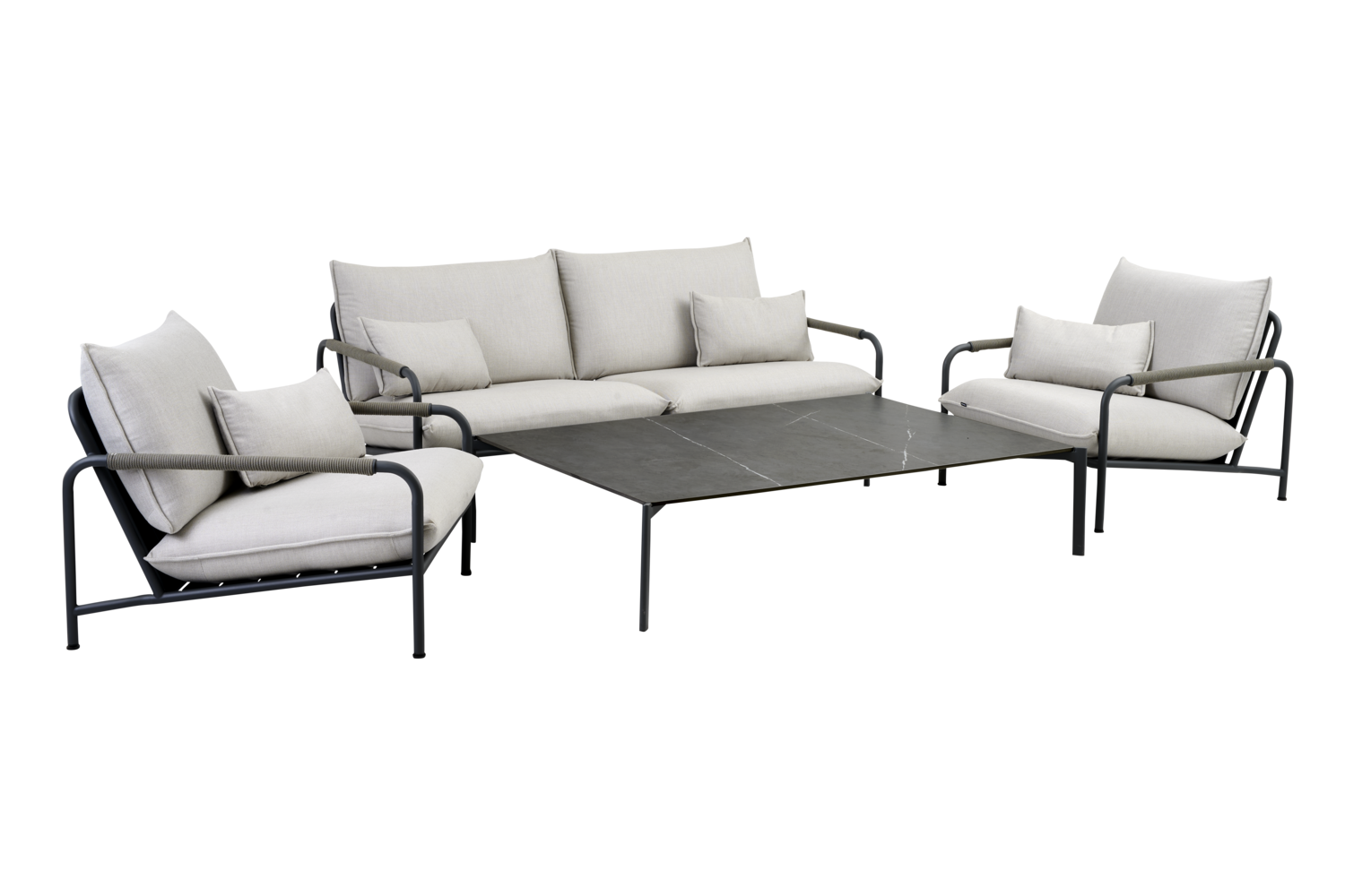 Lerberget 2,5-seters sofa Antracit/ash