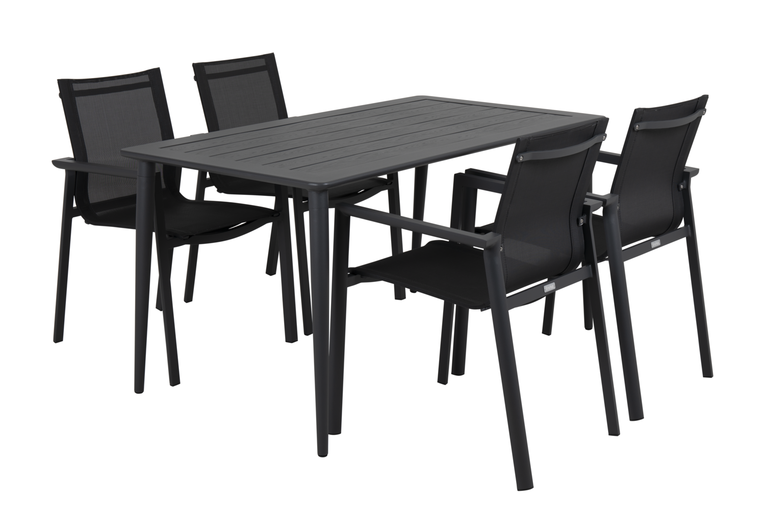 Delia stol med armlener Antracit/Svart