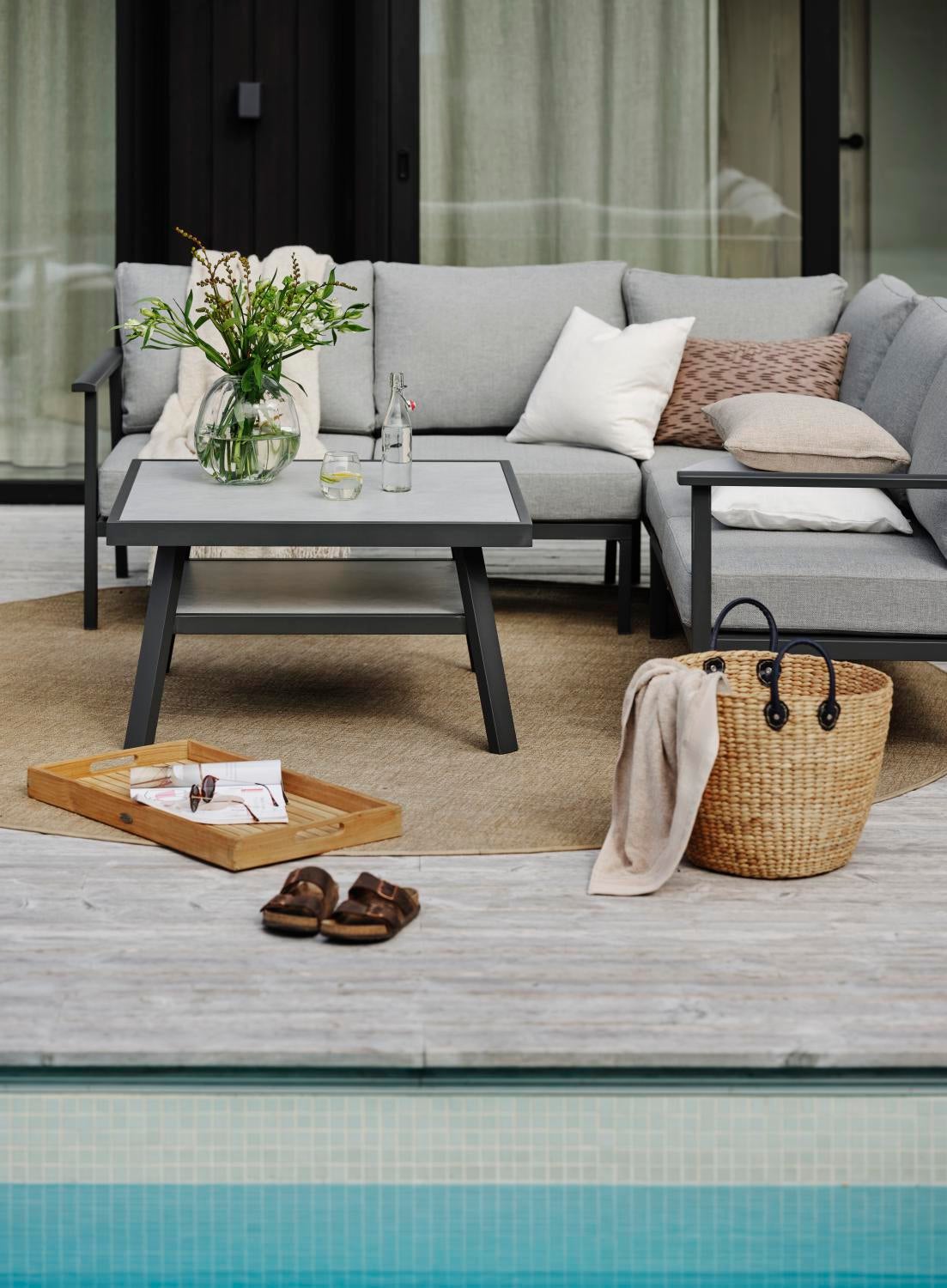 Samvaro Low endestykke Antracit/grå