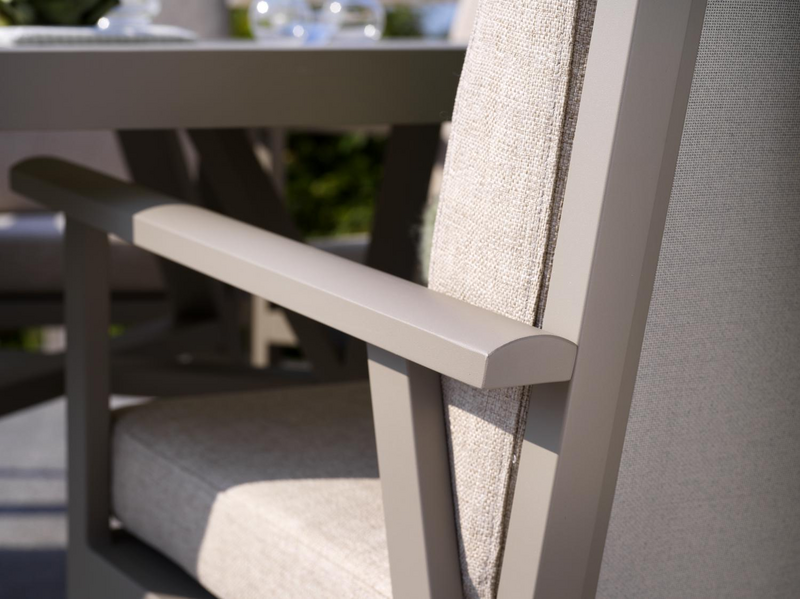 Samvaro stol med armlener Khaki/beige
