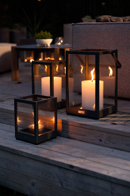 Belfort ljuslykta Svart