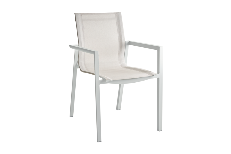 Delia stol med armlener Light Grey/Off-White