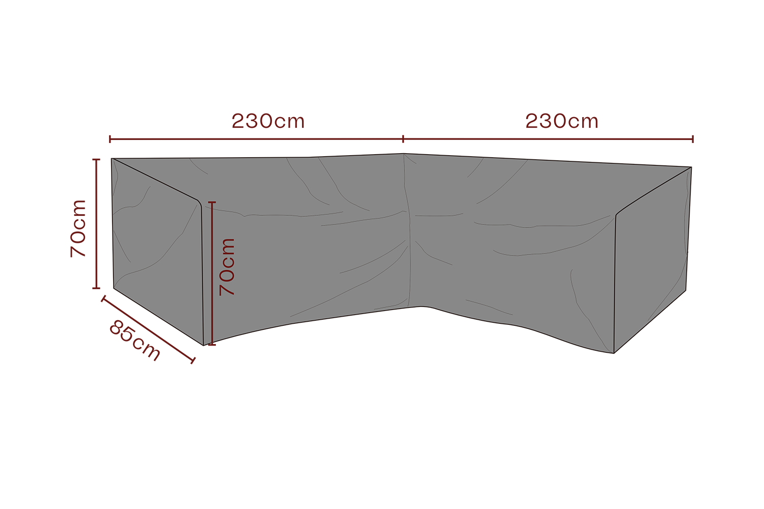 Møbeltrekk hjørnesofa Black-Breathable